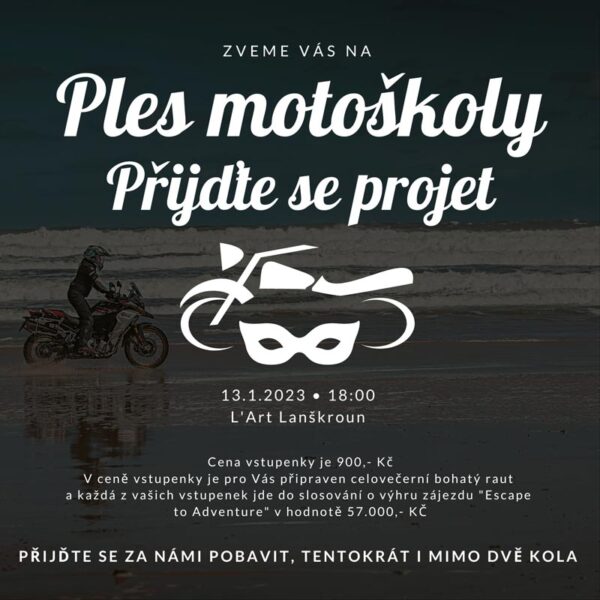 ples motoškoly Přijďte se projet 2023